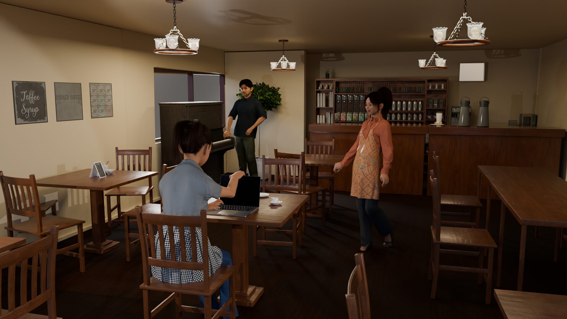 演奏を終えて席に戻り、ノートPCをしまい始めるShiokaze